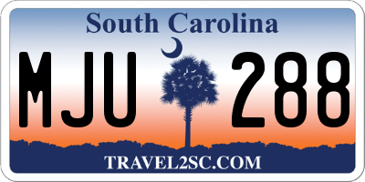 SC license plate MJU288