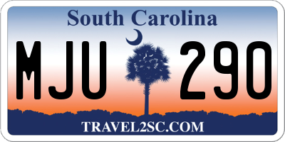 SC license plate MJU290
