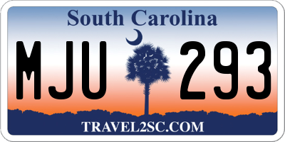 SC license plate MJU293