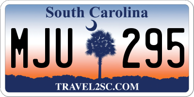 SC license plate MJU295