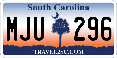 SC license plate MJU296