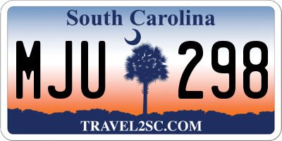 SC license plate MJU298
