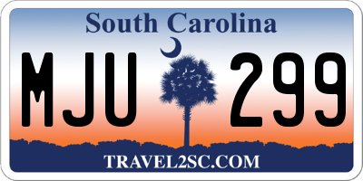 SC license plate MJU299