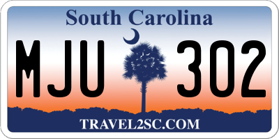 SC license plate MJU302