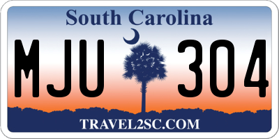 SC license plate MJU304