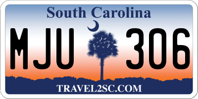 SC license plate MJU306