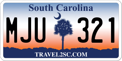 SC license plate MJU321