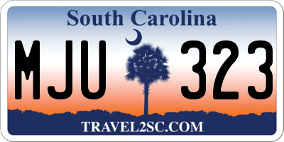 SC license plate MJU323