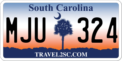 SC license plate MJU324