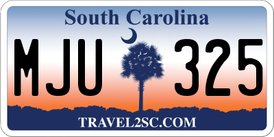 SC license plate MJU325