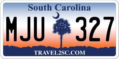SC license plate MJU327