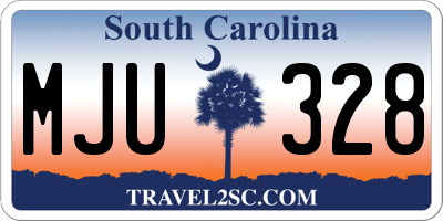 SC license plate MJU328