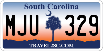 SC license plate MJU329