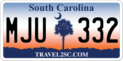 SC license plate MJU332