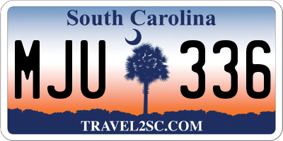SC license plate MJU336
