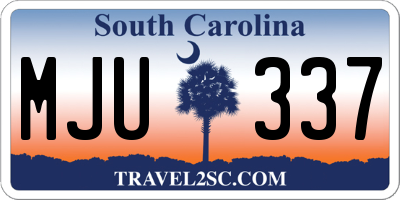 SC license plate MJU337