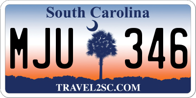 SC license plate MJU346