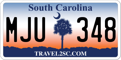 SC license plate MJU348