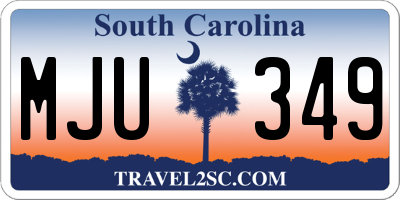 SC license plate MJU349