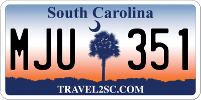 SC license plate MJU351