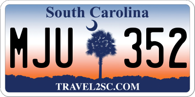 SC license plate MJU352