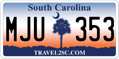 SC license plate MJU353