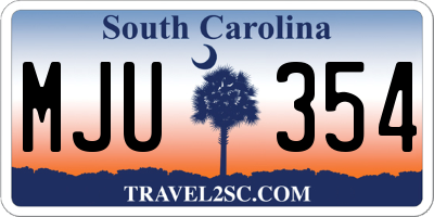 SC license plate MJU354