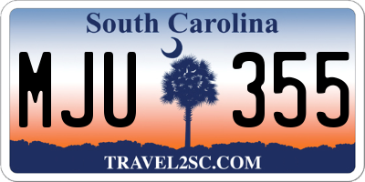 SC license plate MJU355
