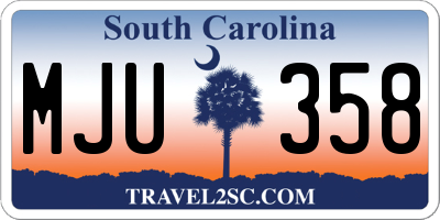 SC license plate MJU358