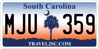 SC license plate MJU359