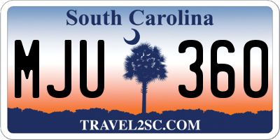 SC license plate MJU360