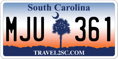 SC license plate MJU361