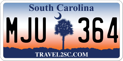 SC license plate MJU364
