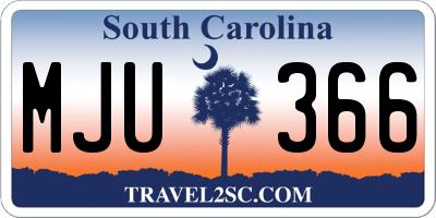 SC license plate MJU366