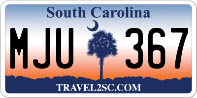 SC license plate MJU367