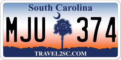 SC license plate MJU374