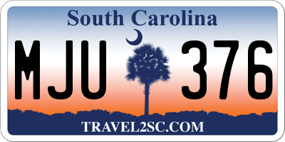 SC license plate MJU376