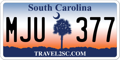 SC license plate MJU377