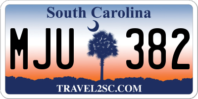 SC license plate MJU382