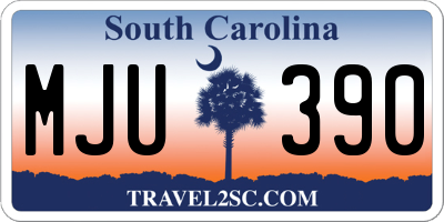 SC license plate MJU390