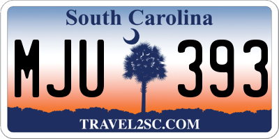 SC license plate MJU393