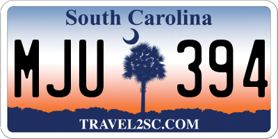 SC license plate MJU394