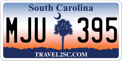 SC license plate MJU395