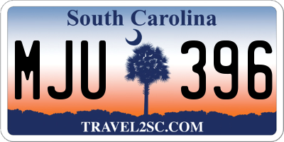 SC license plate MJU396