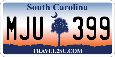 SC license plate MJU399