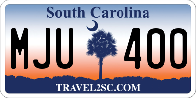 SC license plate MJU400