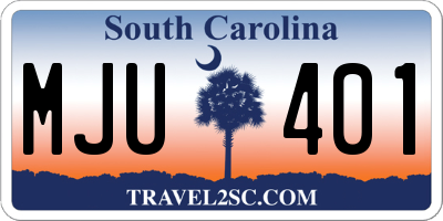 SC license plate MJU401