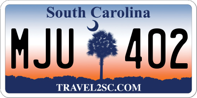 SC license plate MJU402