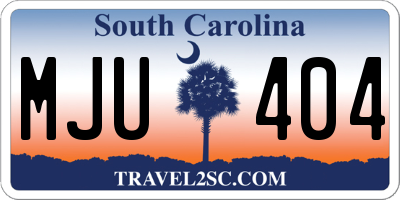 SC license plate MJU404