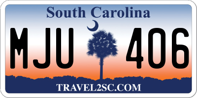 SC license plate MJU406